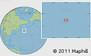 Savanna Style Location Map of the area around 44° 44' 51" N, 159° 1' 30" E