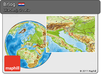 Physical Location Map of Brlog