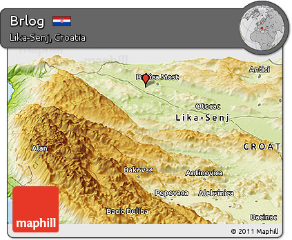 Physical Panoramic Map of Brlog