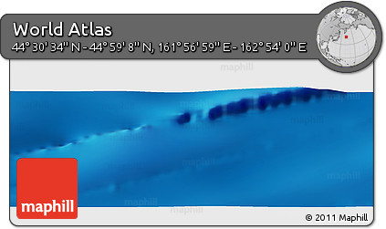 Physical Panoramic Map of the Area around 44° 44' 51" N, 162° 25' 30" E