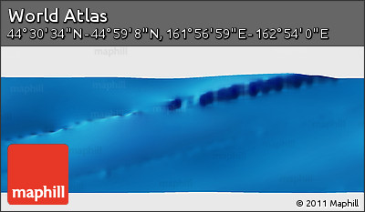 Physical Panoramic Map of the Area around 44° 44' 51" N, 162° 25' 30" E