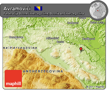 Physical 3D Map of Avramovići