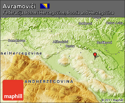 Physical 3D Map of Avramovići