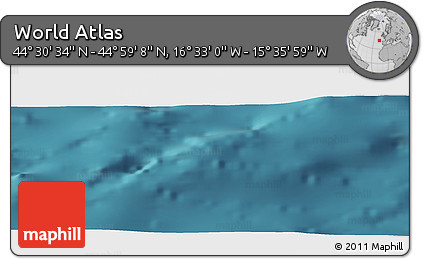 Satellite Panoramic Map of the Area around 44° 44' 51" N, 16° 4' 29" W