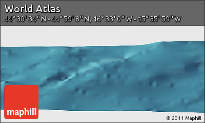 Satellite Panoramic Map of the Area around 44° 44' 51" N, 16° 4' 29" W