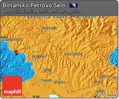 Political Map of Bosansko Petrovo Selo