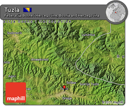 Satellite Map of Tuzla