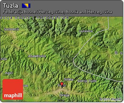 Satellite Map of Tuzla