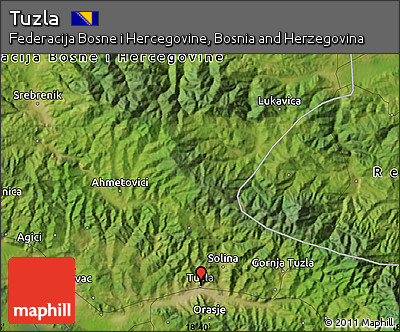 Satellite Map of Tuzla
