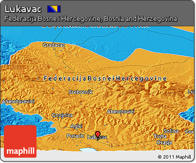 Political Panoramic Map of Lukavac