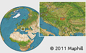 Satellite Location Map of Brgulice