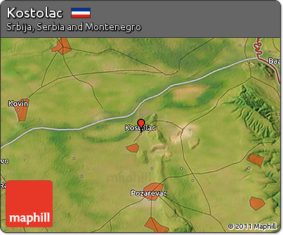 Satellite 3D Map of Kostolac
