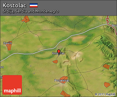 Satellite 3D Map of Kostolac