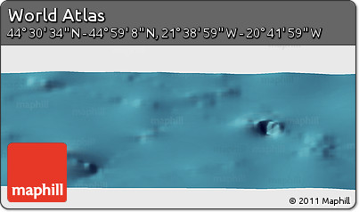Satellite Panoramic Map of the Area around 44° 44' 51" N, 21° 10' 29" W