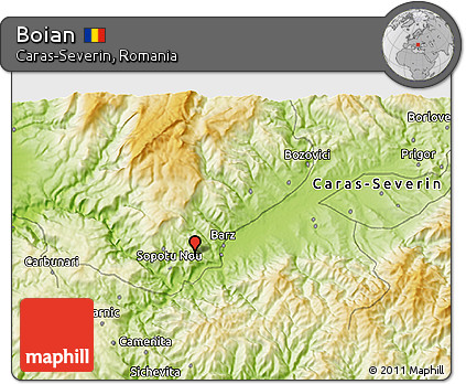 Physical 3D Map of Boian