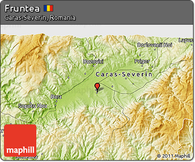 Physical 3D Map of Fruntea