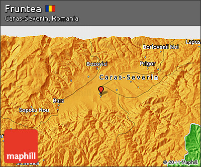Political 3D Map of Fruntea