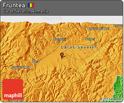 Political 3D Map of Fruntea