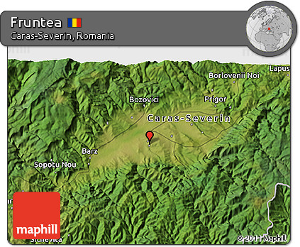 Satellite 3D Map of Fruntea