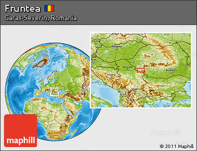 Physical Location Map of Fruntea