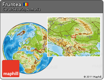 Physical Location Map of Fruntea