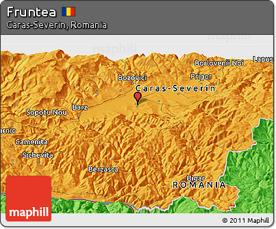 Political Panoramic Map of Fruntea