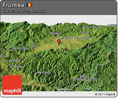 Satellite Panoramic Map of Fruntea