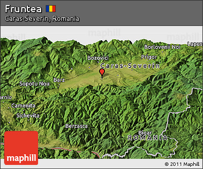 Satellite Panoramic Map of Fruntea