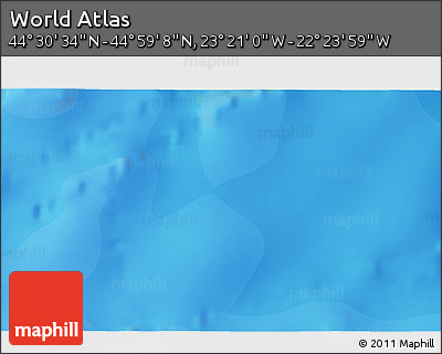 Political 3D Map of the Area around 44° 44' 51" N, 22° 52' 30" W