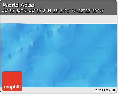 Political 3D Map of the Area around 44° 44' 51" N, 22° 52' 30" W