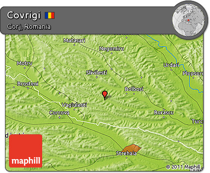 Physical 3D Map of Covrigi