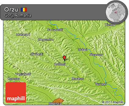 Physical 3D Map of Orzu