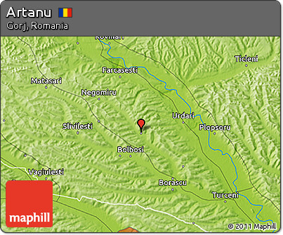 Physical 3D Map of Artanu