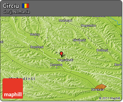 Physical 3D Map of Cîrciu