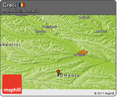 Physical 3D Map of Greci