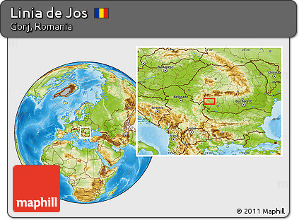 Physical Location Map of Linia De Jos