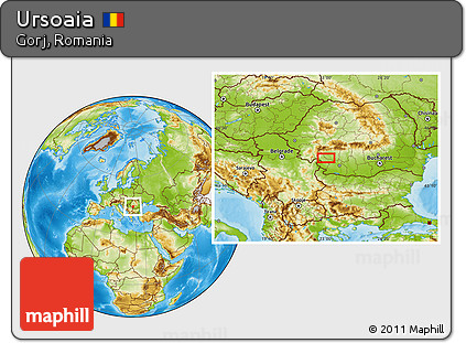 Physical Location Map of Ursoaia