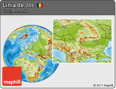 Physical Location Map of Linia De Jos
