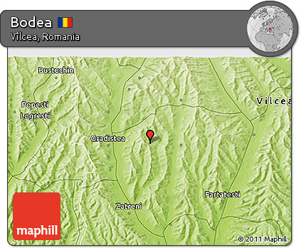 Physical 3D Map of Bodea