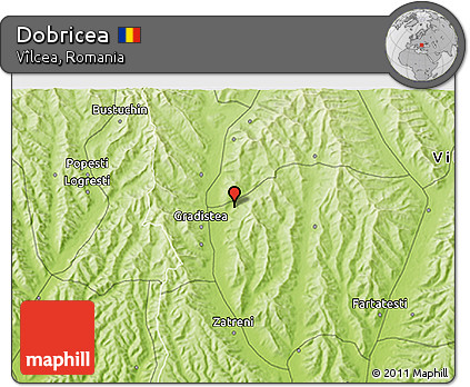 Physical 3D Map of Dobricea