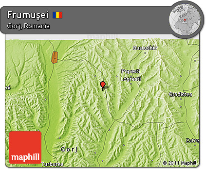 Physical 3D Map of Frumuşei