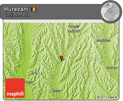 Physical 3D Map of Hurezani