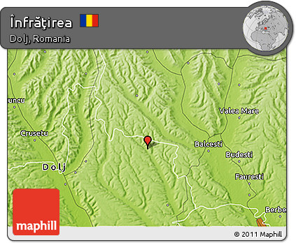 Physical 3D Map of Înfrăţirea