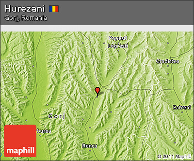 Physical 3D Map of Hurezani