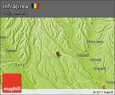 Physical 3D Map of Înfrăţirea