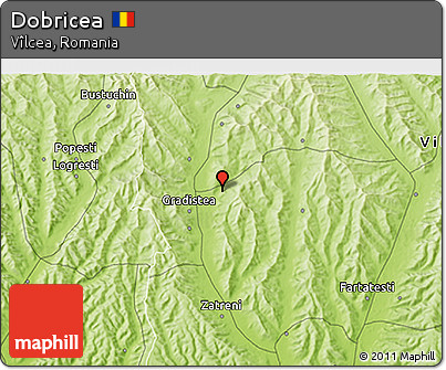 Physical 3D Map of Dobricea