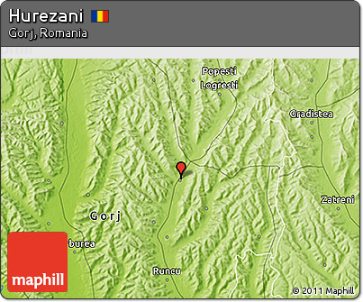 Physical 3D Map of Hurezani