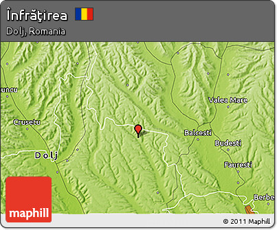 Physical 3D Map of Înfrăţirea