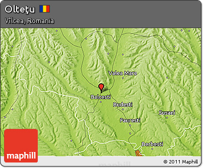 Physical 3D Map of Olteţu