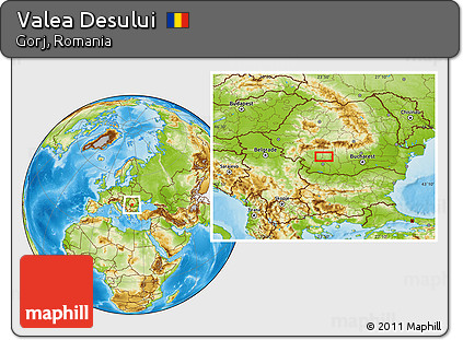 Physical Location Map of Valea Desului